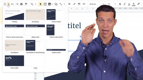 Video Google presentaties: diaindeling en sjablonen -  1ste graad A