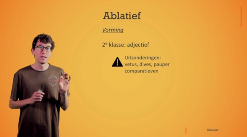 Video De ablatief: samenvatting - Klassieke taal en cultuur 1ste graad A