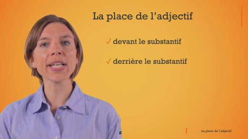 Video La place de l'adjectif -  1ste graad A