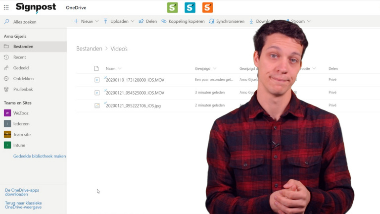 OneDrive: beeldmateriaal doorsturen
