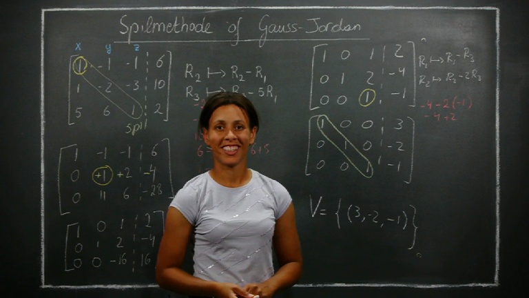 M x N-stelsel oplossen adhv spilmethode of methode Gauss-Jordan - Oefening