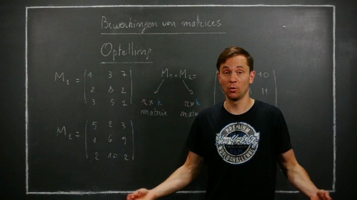 Video Bewerkingen met matrices - optelling - Wiskunde 3de graad