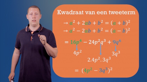 Video OIF – kwadraat van tweetermen - Wiskunde 1ste graad A