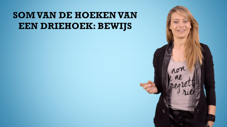 Som van de hoeken van een driehoek - bewijs