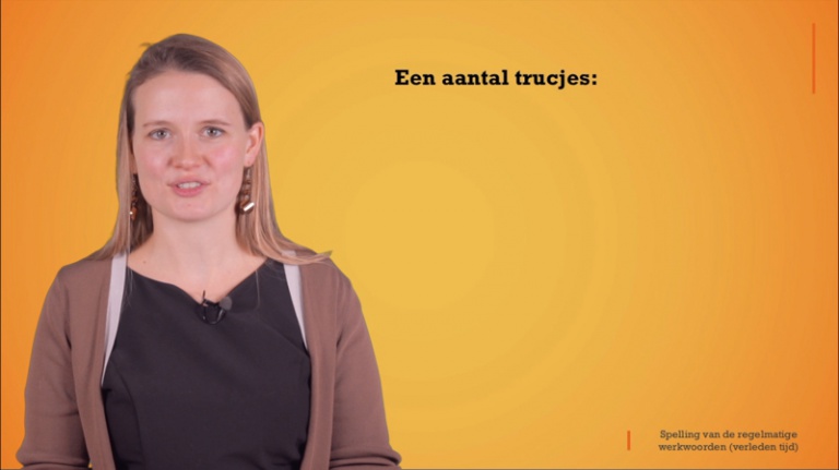 Spelling van het (on)regelmatige werkwoord: de verleden tijd + het (on)voltooid deelwoord (gebruikt als bijvoeglijk naamwoord) -  2de graad - Nederlands