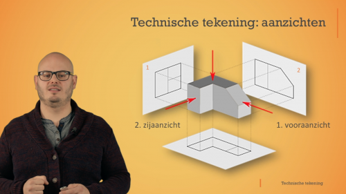 Video Technische tekening: verschillende aanzichten -  1ste graad A