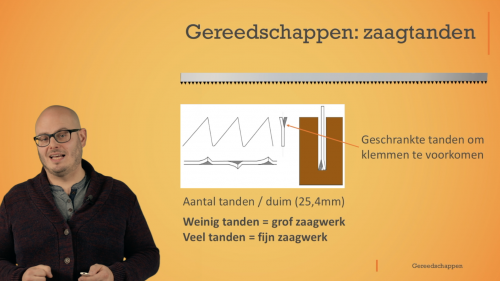 Video Gereedschappen: handzaag -  1ste graad A