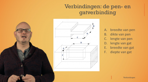 Video Verbindingstechnieken: pen- en gatverbindingen & halfhout -  1ste graad A