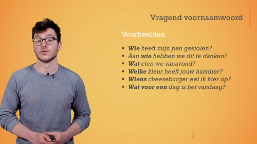 Video Het vragend voornaamwoord -  1ste graad A