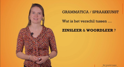 Video Het verschil tussen woordleer en zinsleer. -  1ste graad A