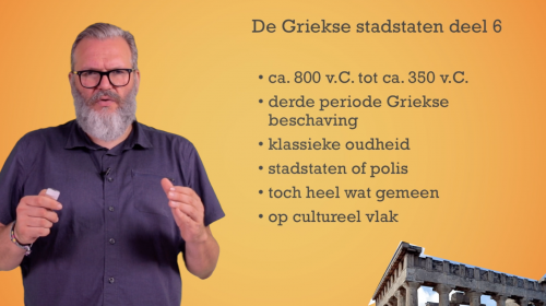 Video Griekse stadstaten 6 (Cultuur: architectuur, beeldhouwkunst, filosofie) -  1ste graad A